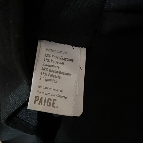 Paige | Sage Midi Tank Dress Stretch Knit Popover V-Neck Black Size XL - Picture 12 of 12